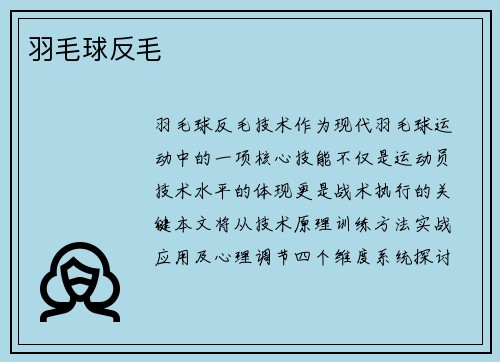 羽毛球反毛